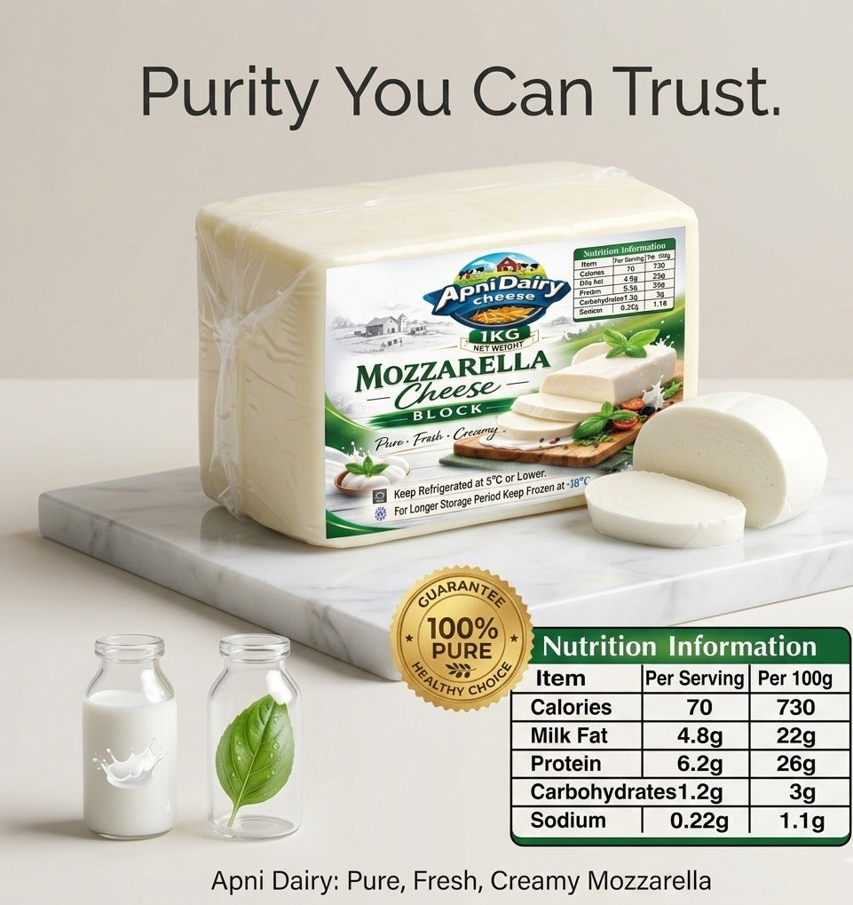 Mozzarella Cheese Block 1KG